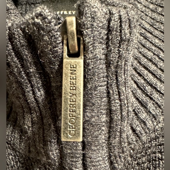 Geoffrey Beene cardigan sweater quarter zipper - Picture 3 of 5